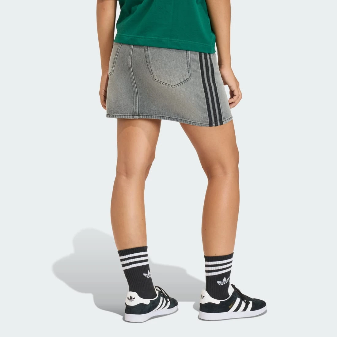 아디다스 3 STRIPES 데님 스커트 KD2925