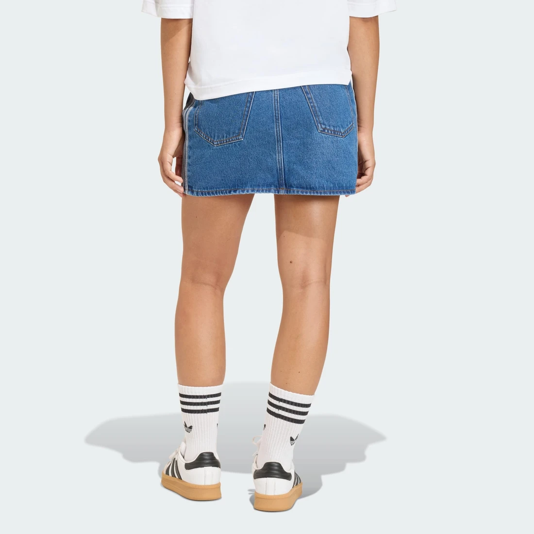 아디다스 3-스트라이프 데님 스커트 KD2901