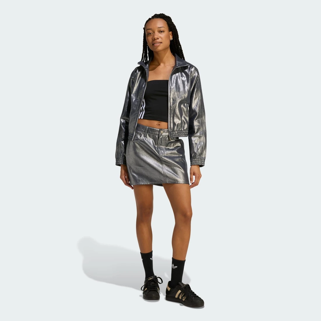 아디다스 3 STRIPES 데님 스커트 KD2899