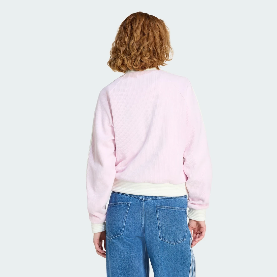 아디다스 벨루어 니트 트랙 탑 클리어 핑크 - KR 사이즈 우먼스 KS7780