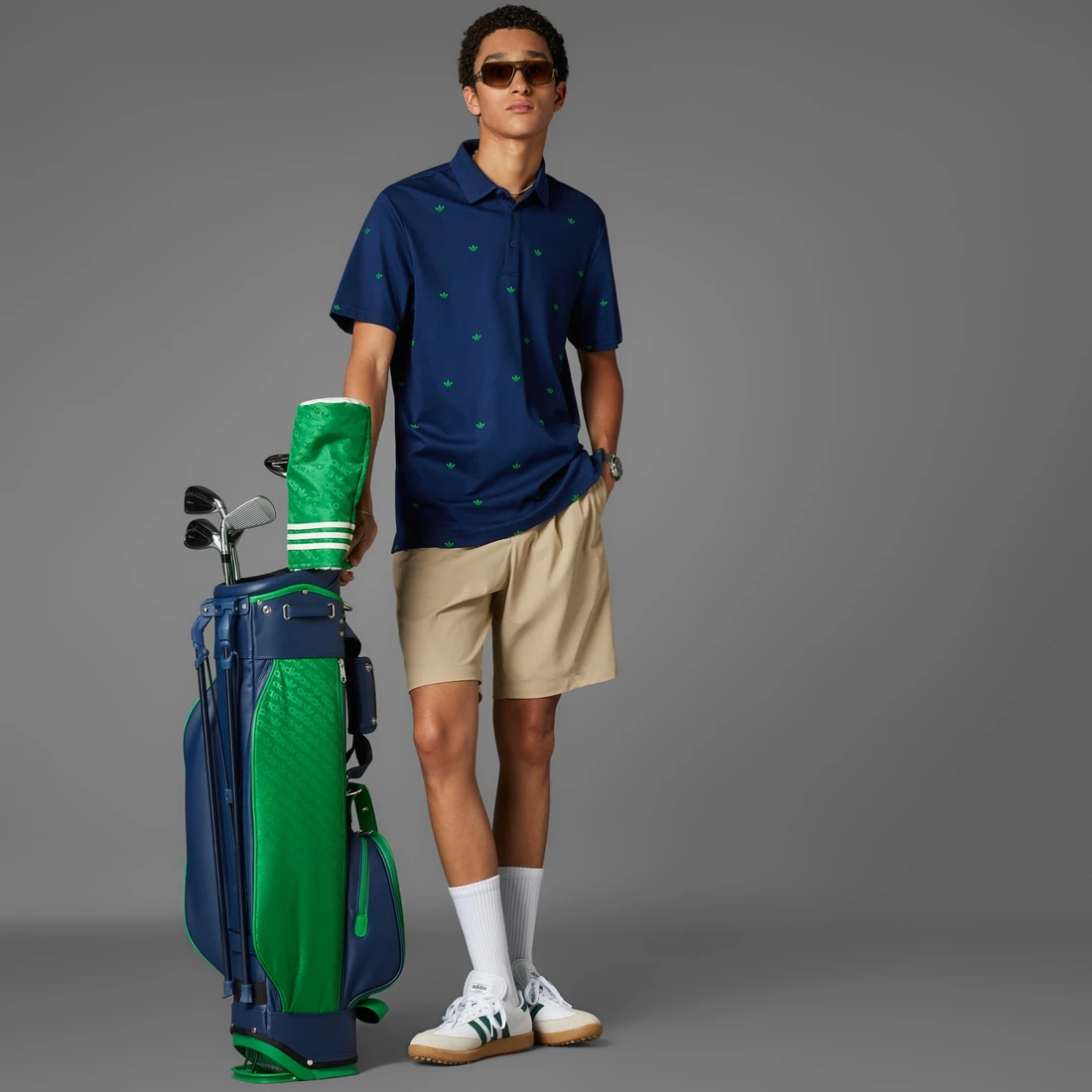 아디다스 오리지널스 프린티드 트레포일 폴로 셔츠 JM8259