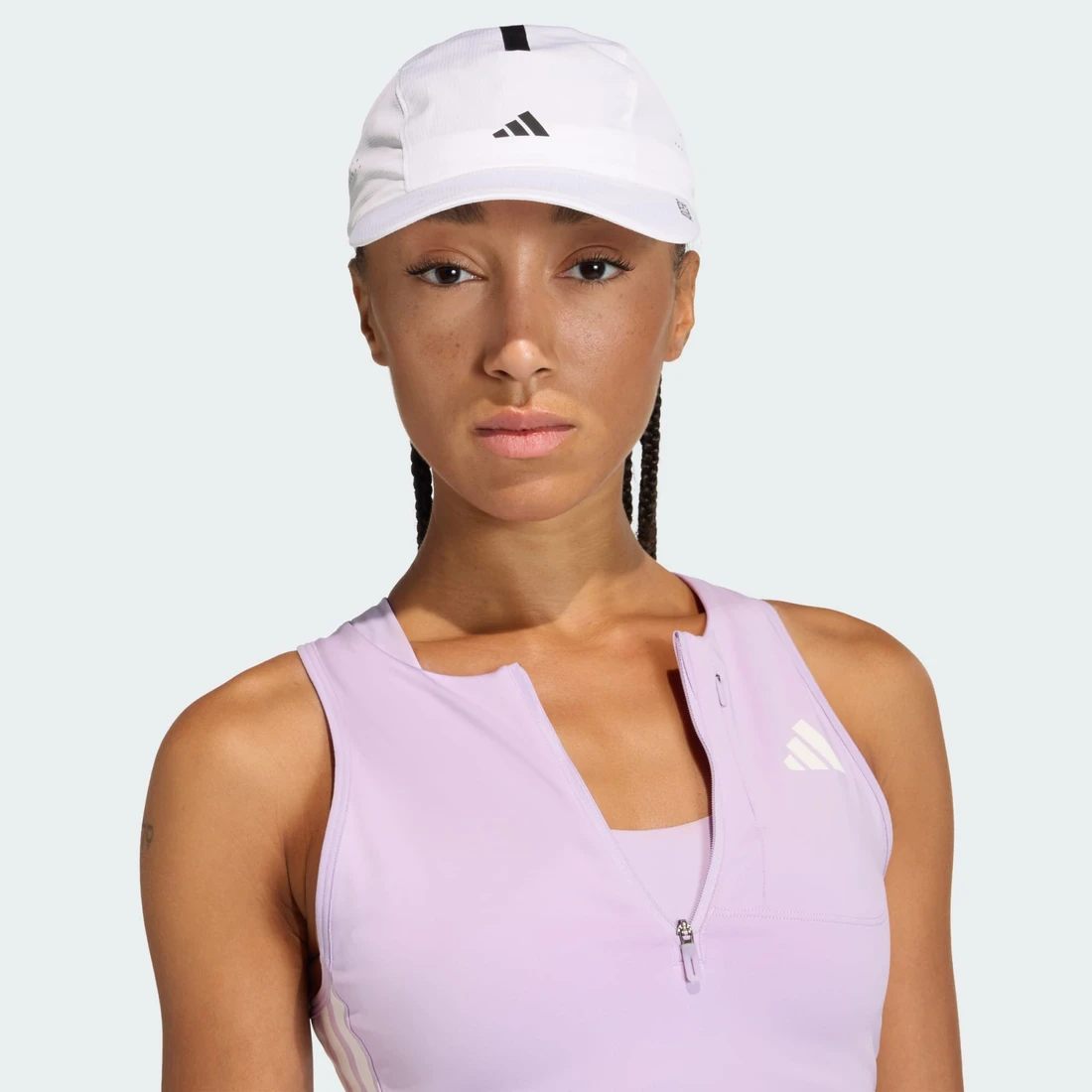 아디다스 아디제로 라이트웨이트 클라이마쿨 캡 화이트 블랙 KD6975