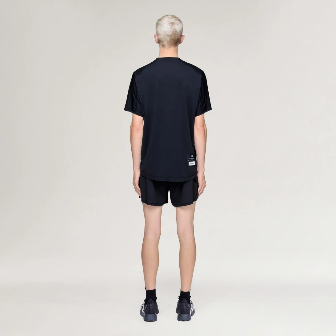 Y-3 러닝 숏슬리브 티셔츠 블랙 KF6197
