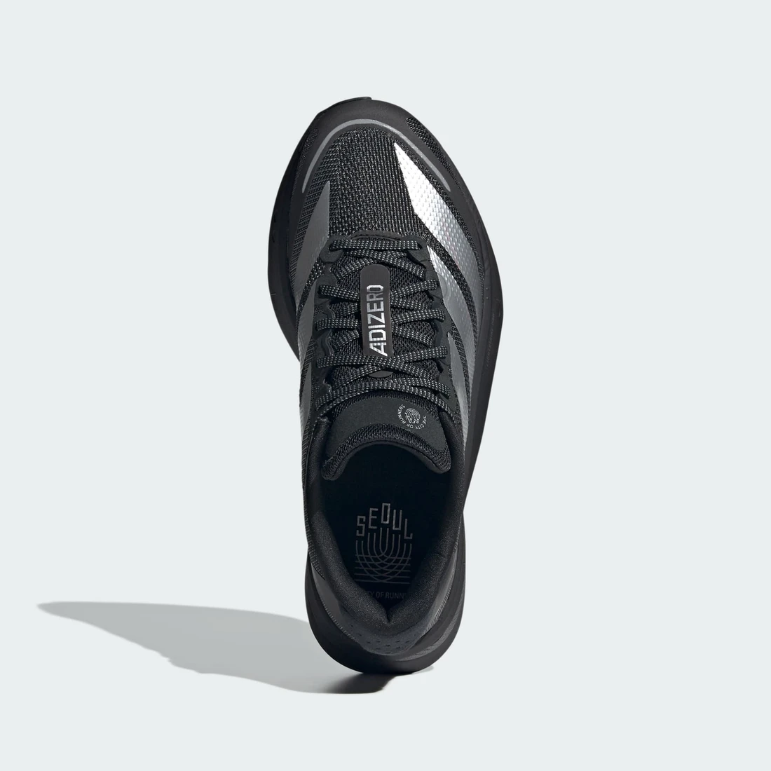 아디다스 아디제로 보스턴 13 코어 블랙 실버 메탈릭 우먼스 JQ9804