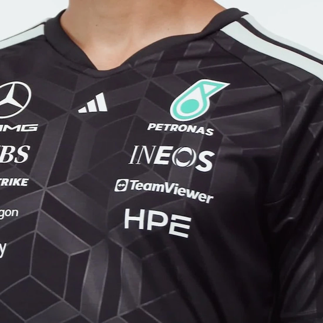 아디다스 x 메르세데스 AMG 페트로나스 F1 팀 드라이버 저지 블랙 - KR 사이즈 (논 마킹 버전) KF0161