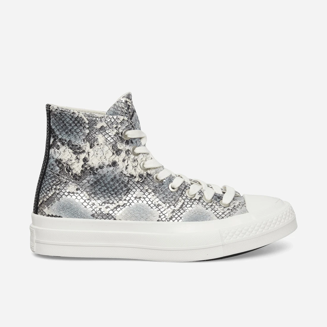 컨버스 척 테일러 올스타 퍼스트 스트링 하이 스네이크스킨 화이트 스노우 화이트 A18412C