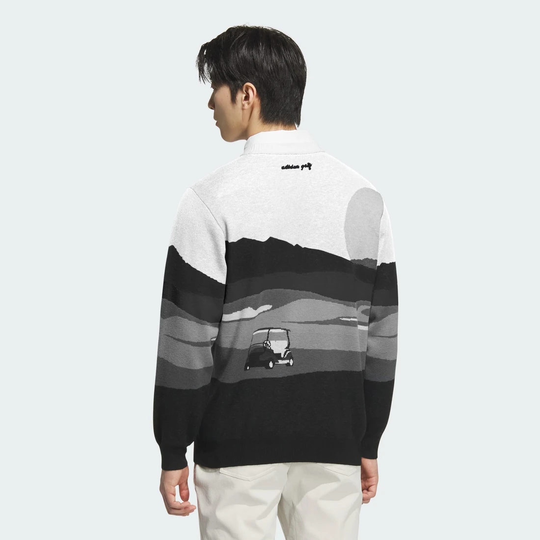 아디다스 남성용 그래픽 스웨터 롱 슬리브 JM2933