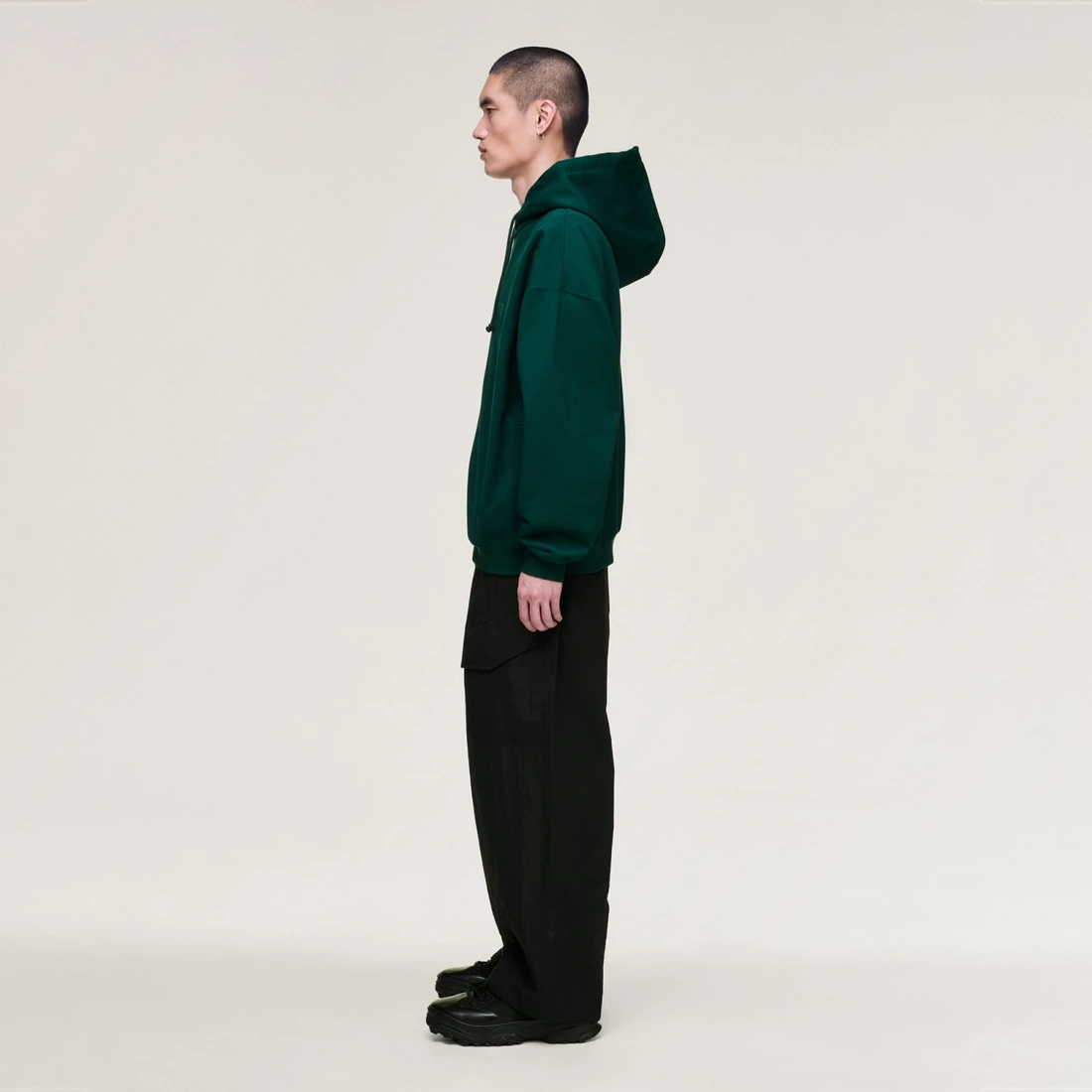 Y-3 x 요지 야마모토 브러쉬드 테리 집 후드 오로라 아이비 KS7882