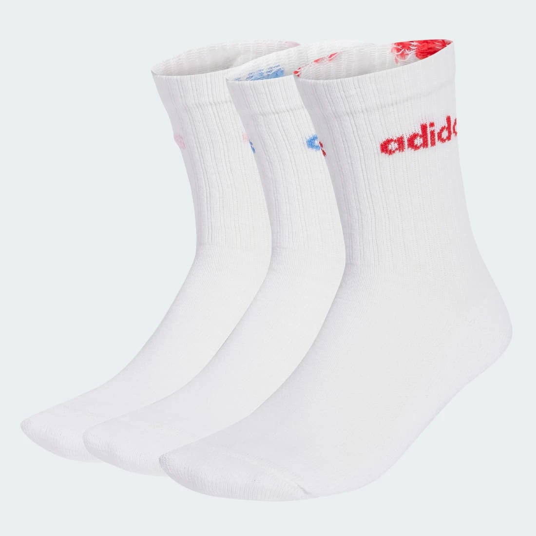 아디다스 리니어 크루 쿠션드 삭스 화이트 파우더 틸 (3개입) KB0083