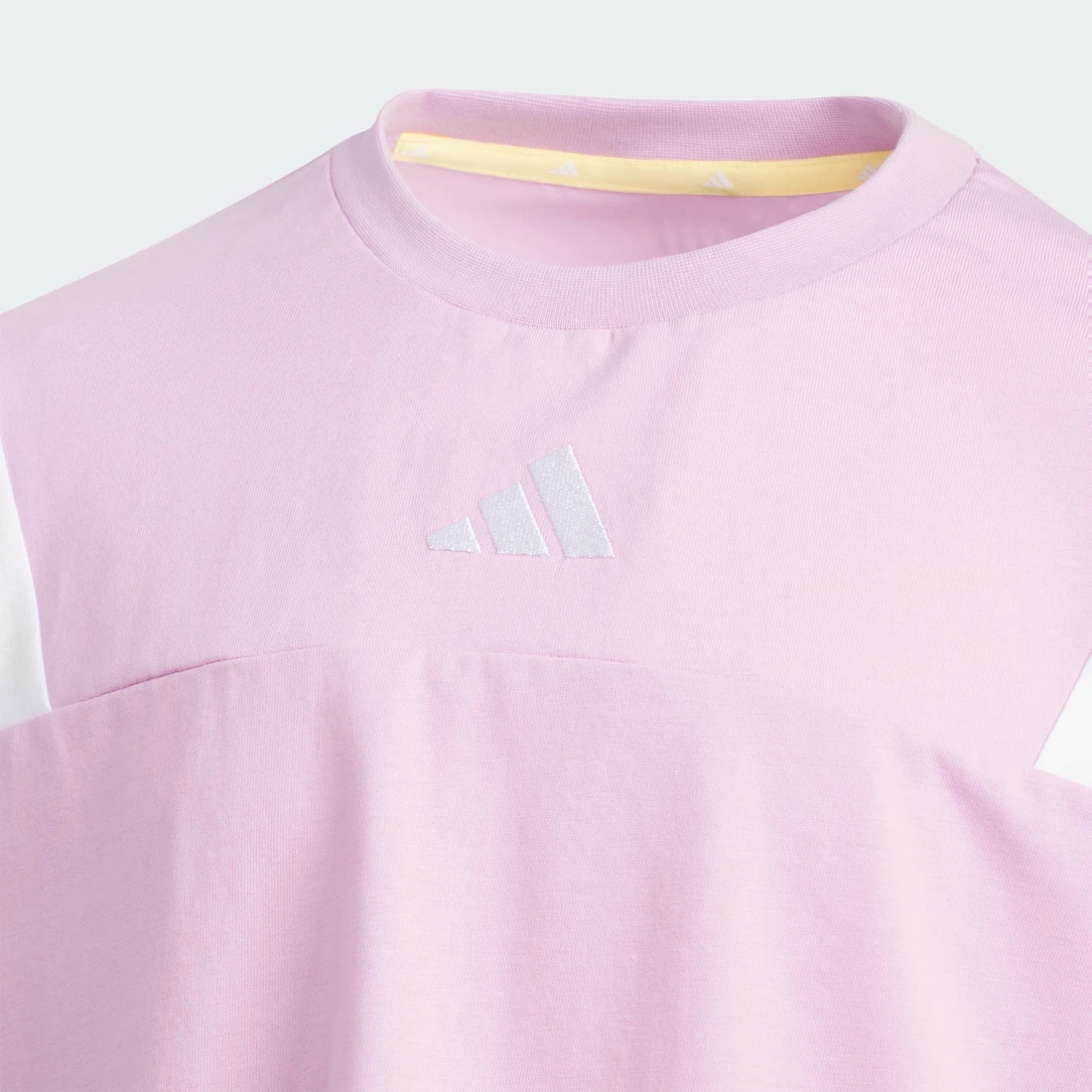 아디다스 걸스 컬러 블록 오버사이즈 핏 쇼트 슬리브 티셔츠 KF9025