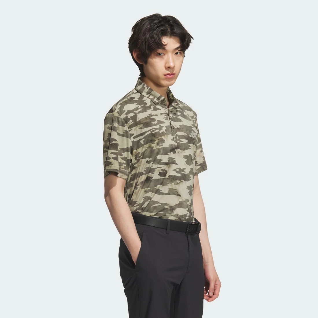 아디다스 전면 그래픽 슬리브리스 폴로 셔츠 JF6280