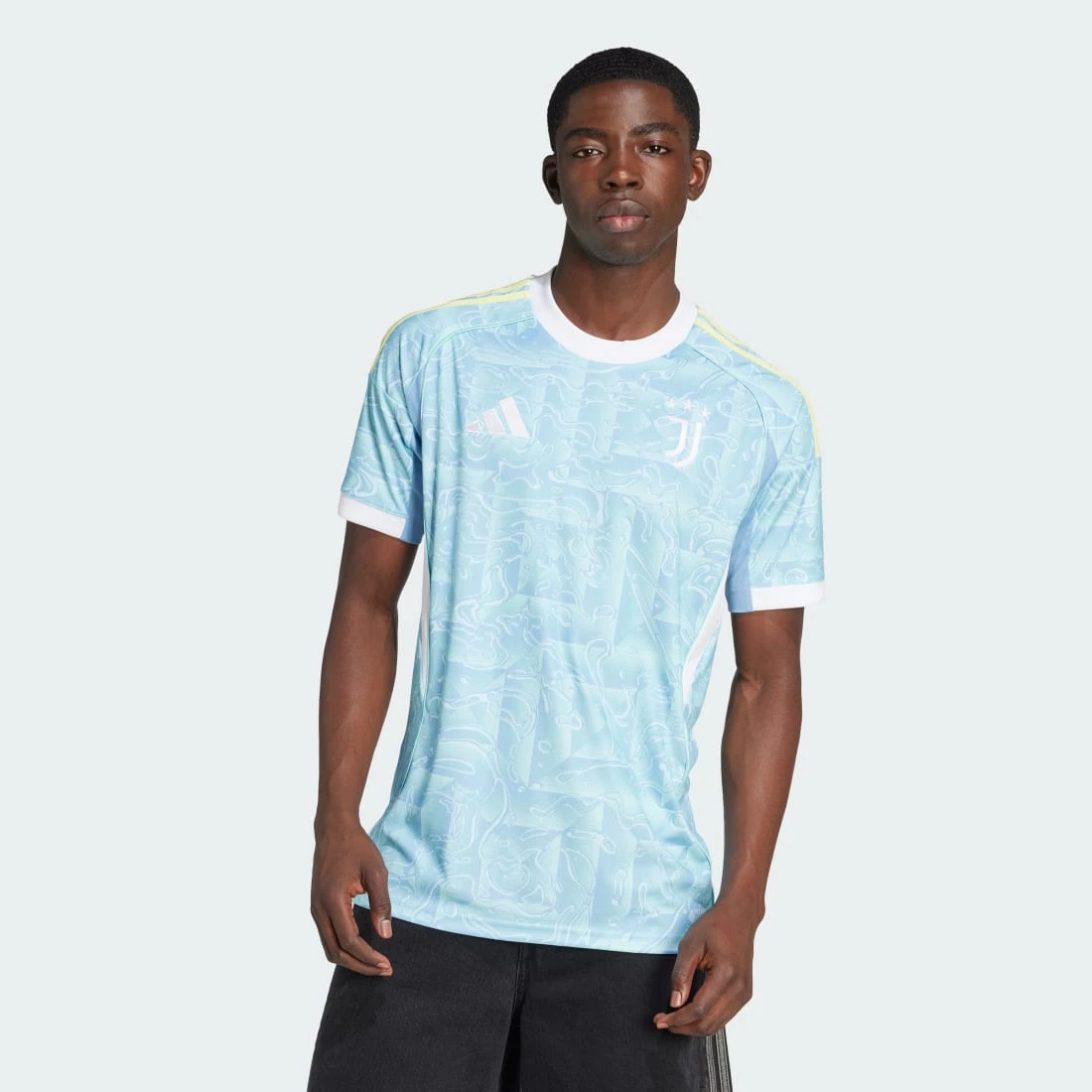 아디다스 유벤투스 2025/26 어웨이 저지 애쉬 블루 - KR 사이즈 (논 마킹 버전) JJ4323