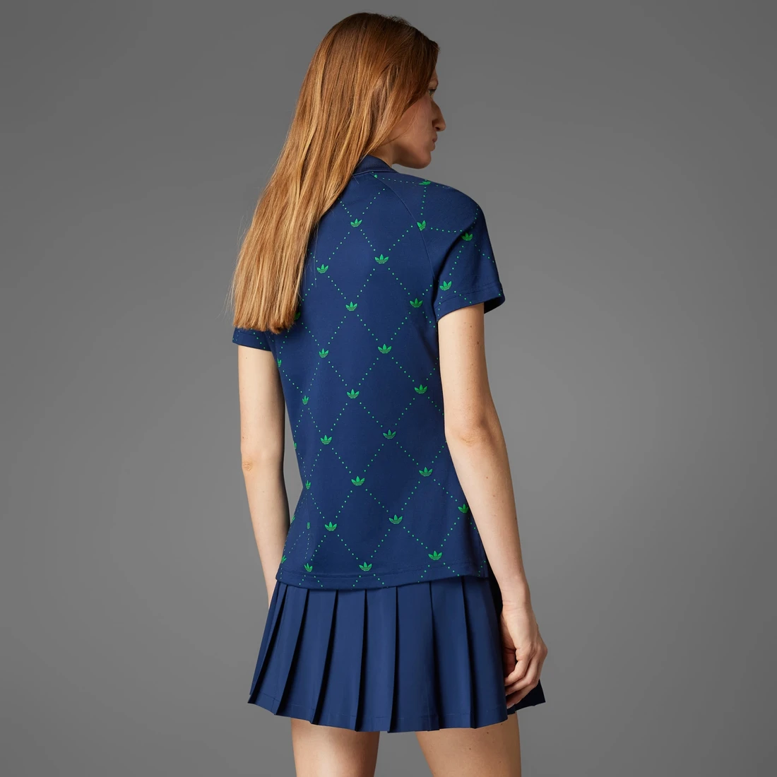 아디다스 오리지널스 프린티드 트레포일 폴로 셔츠 JM8266