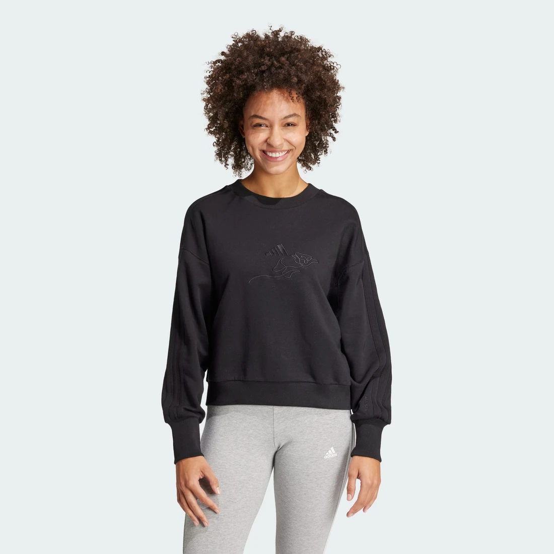 아디다스 ALL SZN 프렌치 테리 3S 루즈 스웨트셔츠 JI9100