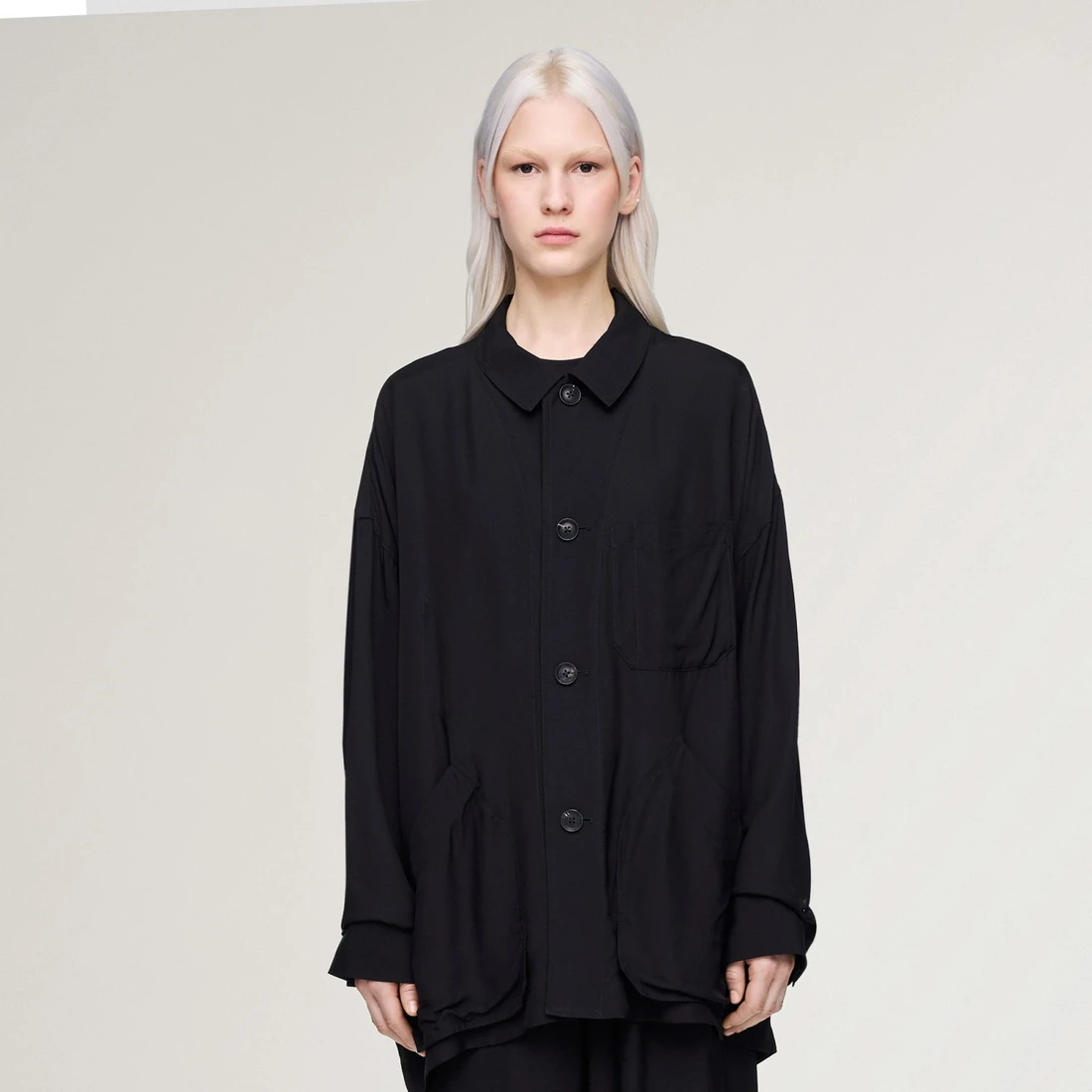 Y-3 초어 자켓 셔츠 블랙 우먼스 KH2595