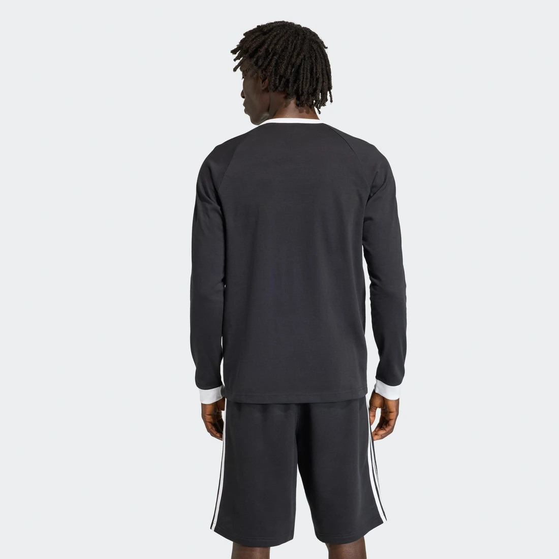아디다스 삼선 롱슬리브 티셔츠 블랙 - KR 사이즈 KE3546