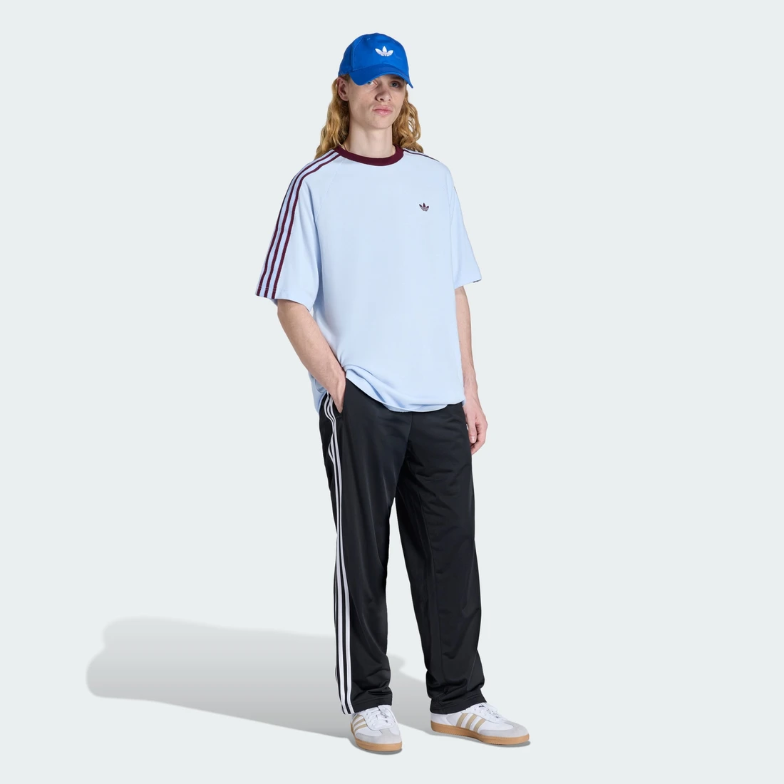 아디다스 오리지널스 브릿코어 숏슬리브 링거 티셔츠 크리스탈 스카이 - KR 사이즈 HZ3831