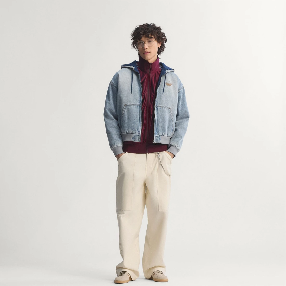 아디다스 오리지널스 데님 패디드 자켓 인디고 데님 - KR 사이즈 KE0131