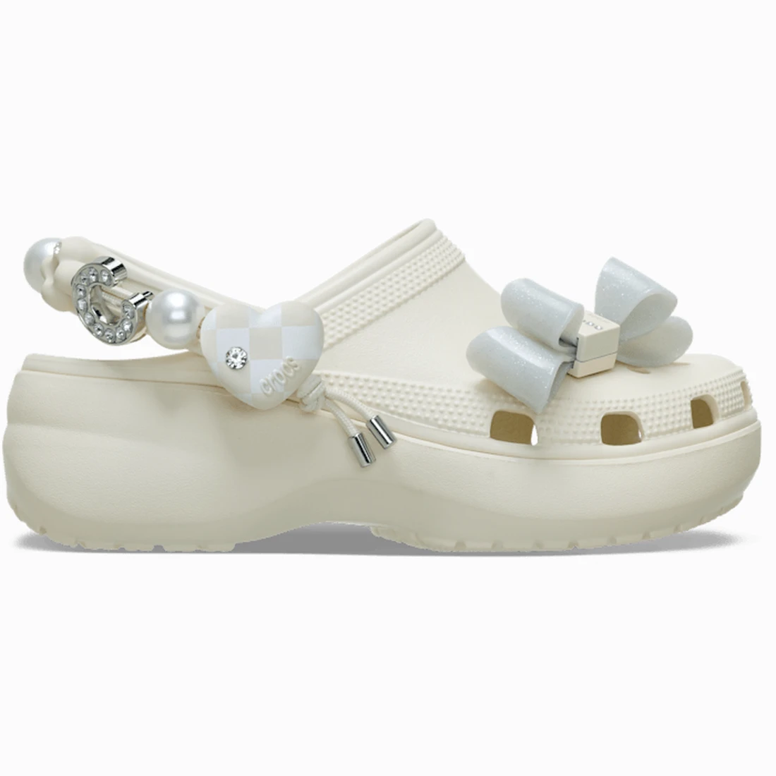 크록스 클래식 플랫폼 클리치 글램 클로그 서밋 화이트 213634-2MD