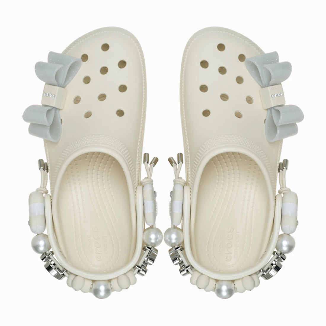 크록스 클래식 플랫폼 클리치 글램 클로그 서밋 화이트 213634-2MD