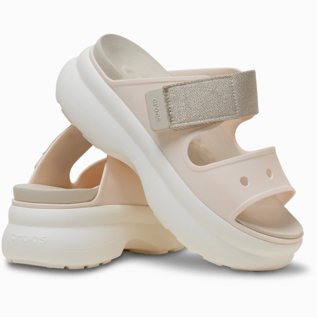 크록스 소호 쉬머 투 스트랩 샌들 피치 아이스 / 프라페 / 초크 213289-86U