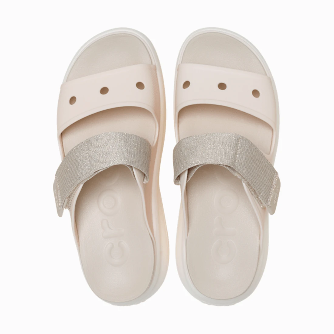 크록스 소호 쉬머 투 스트랩 샌들 피치 아이스 / 프라페 / 초크 213289-86U