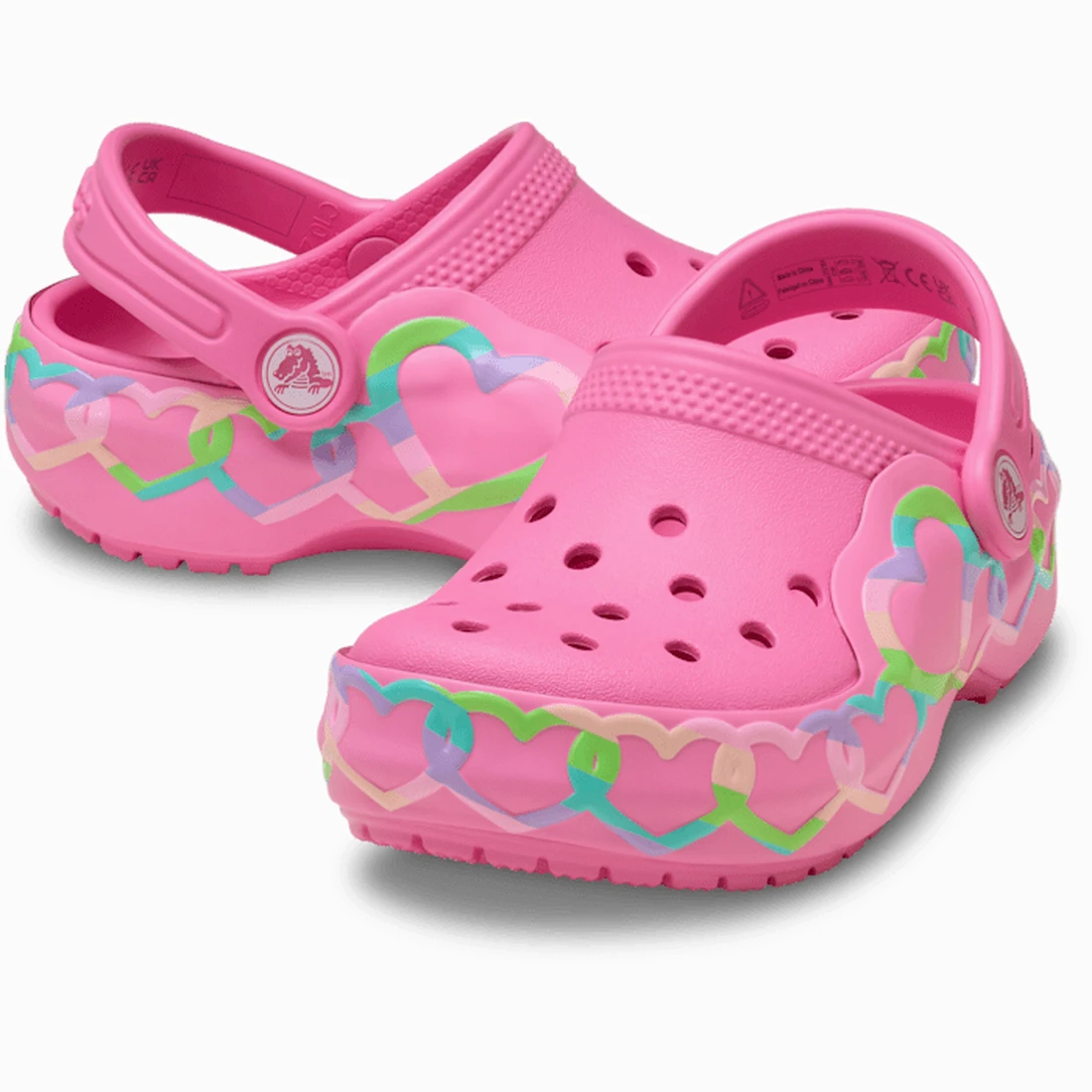 크록스 클래식 하트 라이트 클로그 토들러 핑크 레모네이드 213184-669