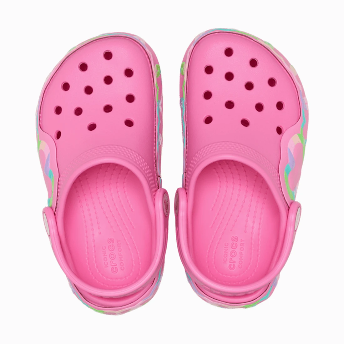 크록스 클래식 하트 라이트 클로그 토들러 핑크 레모네이드 213184-669
