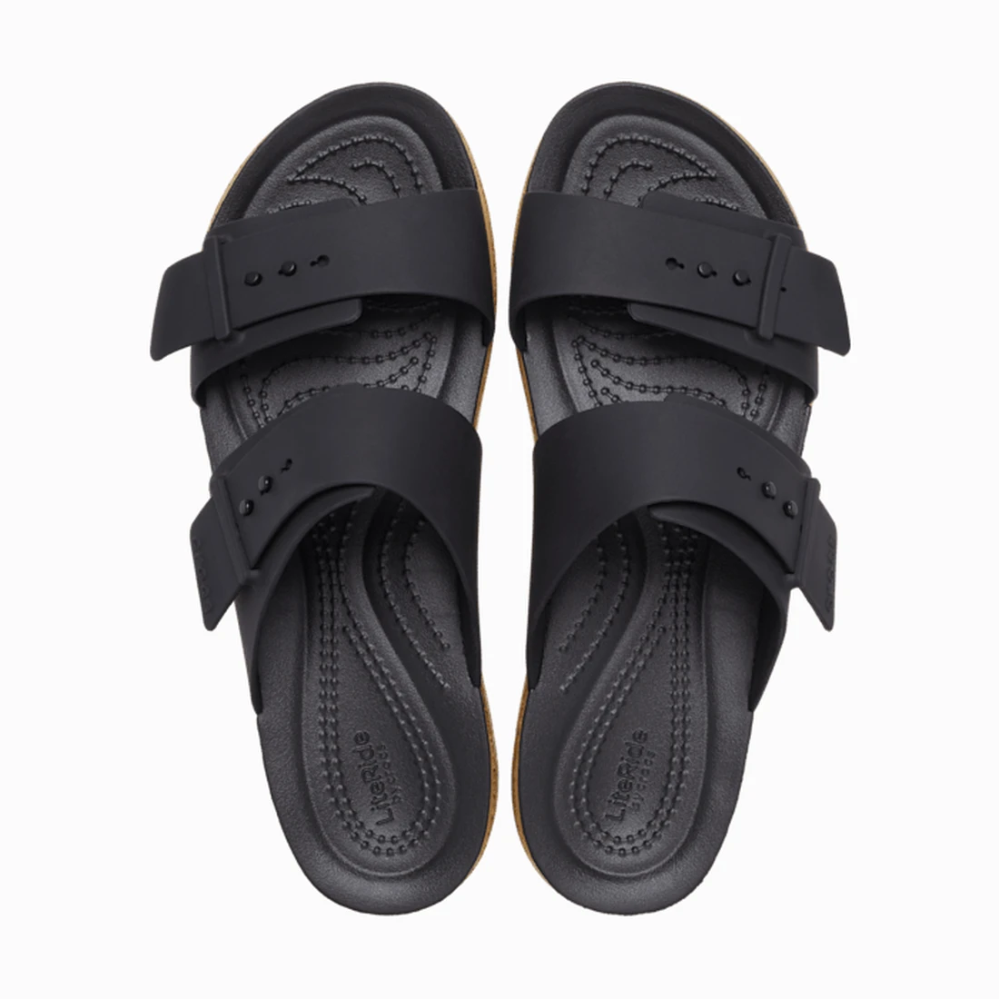 크록스 브루클린 코르크 버클 로우 로우 블랙 212409-001