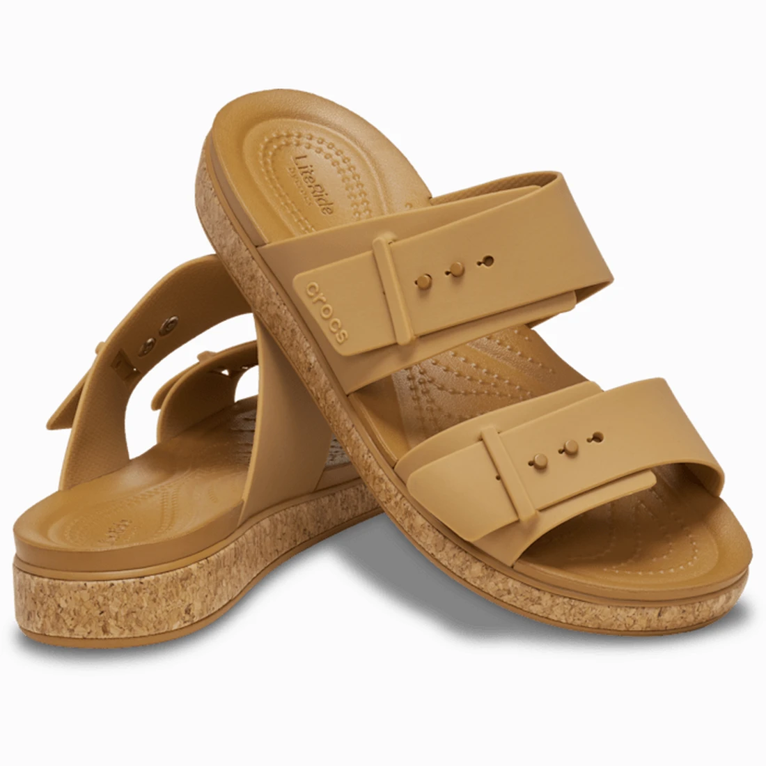 크록스 브루클린 코르크 버클 로우 로우 엄버 212409-2HI