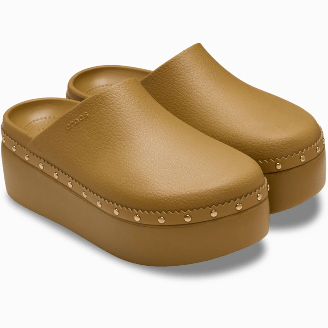 크록스 딜런 플랫폼 스터드 클로그 엄버 212355-2HI