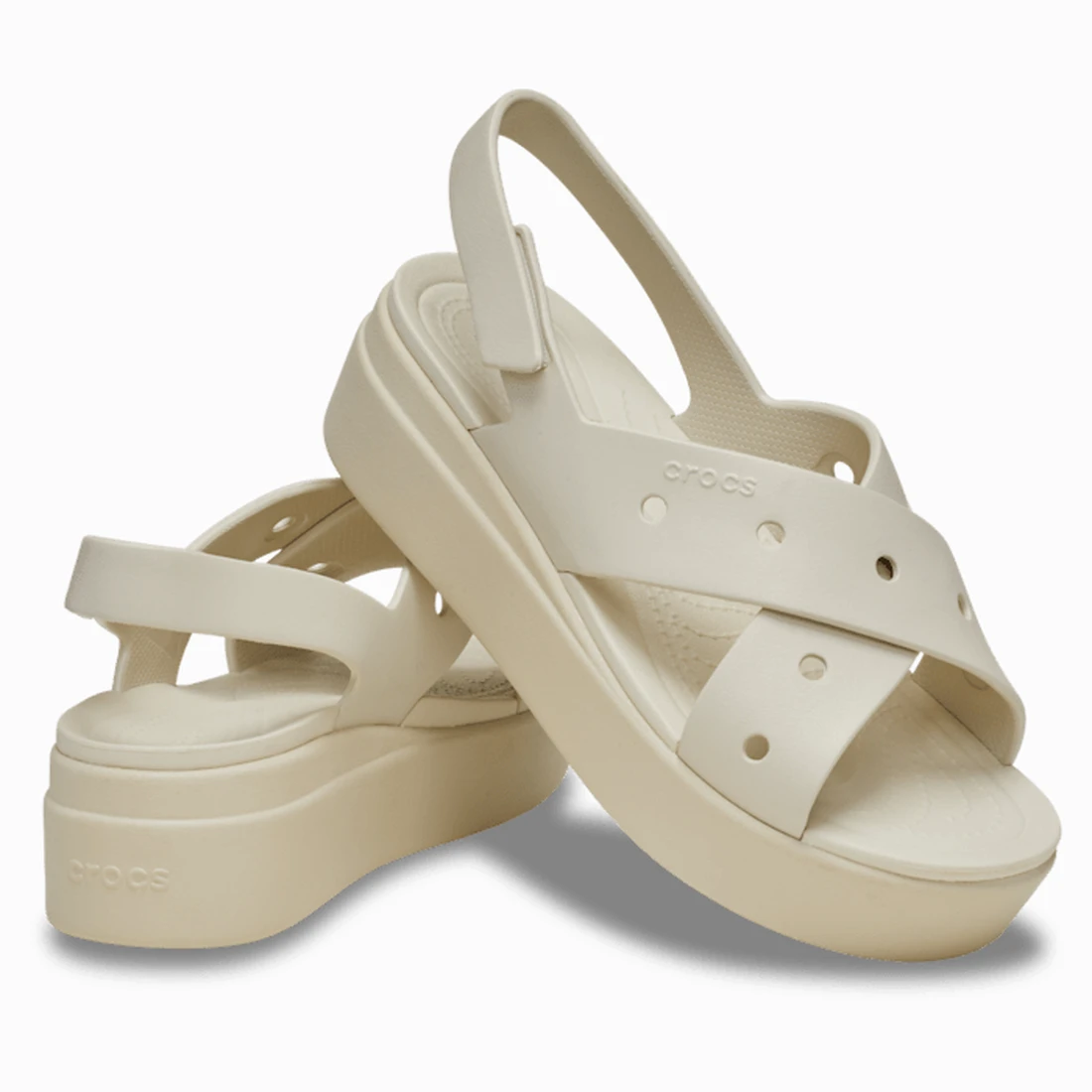 크록스 브루클린 포 유 크로스 스트랩 샌들 프라페 212254-2MC