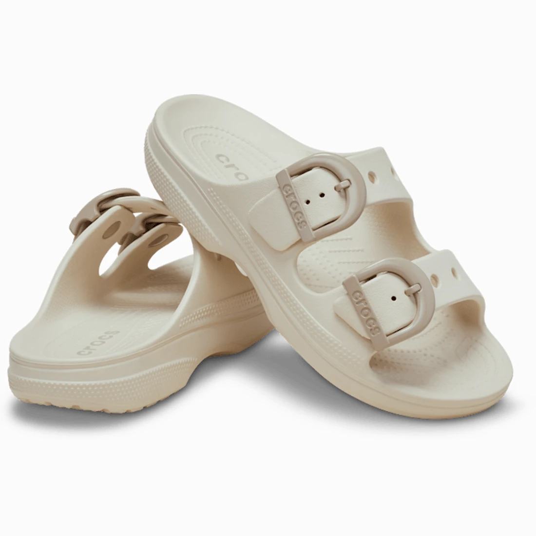 크록스 새터데이 에나멜 버클 샌들 우먼 프라페 212867-2MC