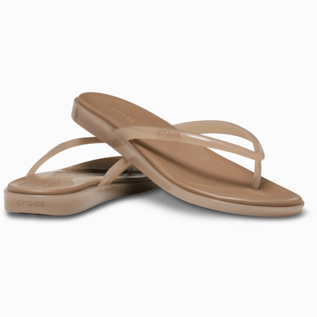 크록스 마이애미 젤리 라운드 토 플립 밀크 초콜릿 젤리 212014-2NO