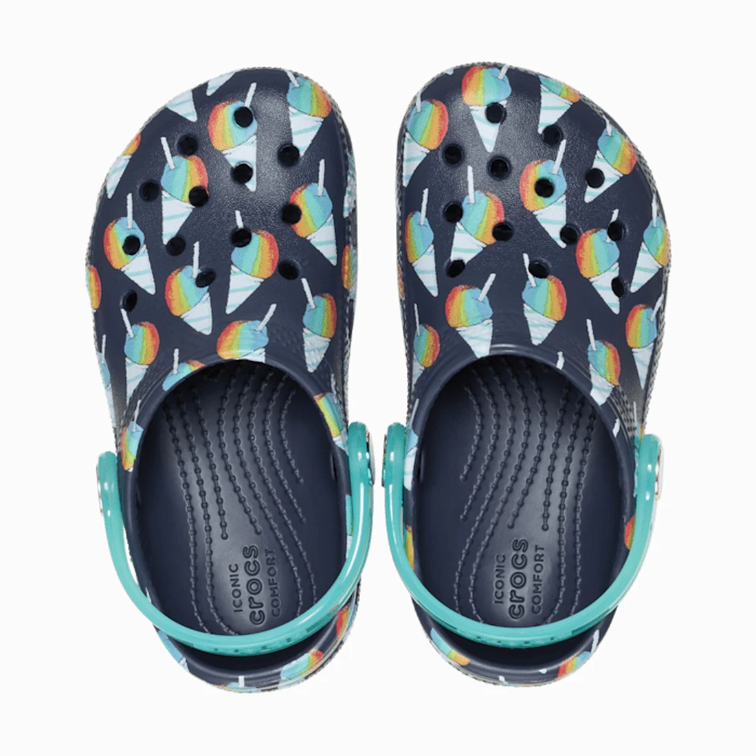 크록스 클래식 스노우 콘 클로그 토들러 네이비 213267-410