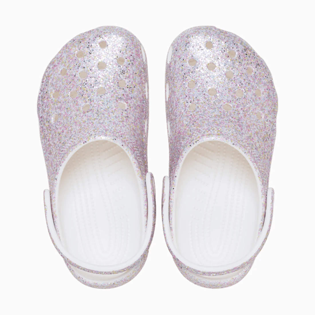 크록스 클래식 판타지 글리터 클로그 키즈 화이트 212561-100