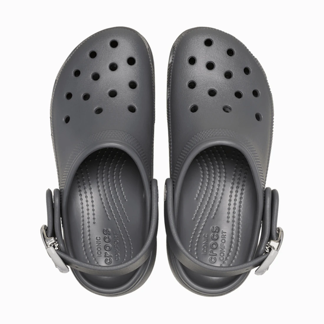 크록스 클래식 플랫폼 딥디드 버클 클로그 카본 213230-0YK