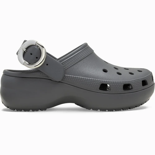 크록스 클래식 플랫폼 딥디드 버클 클로그 카본