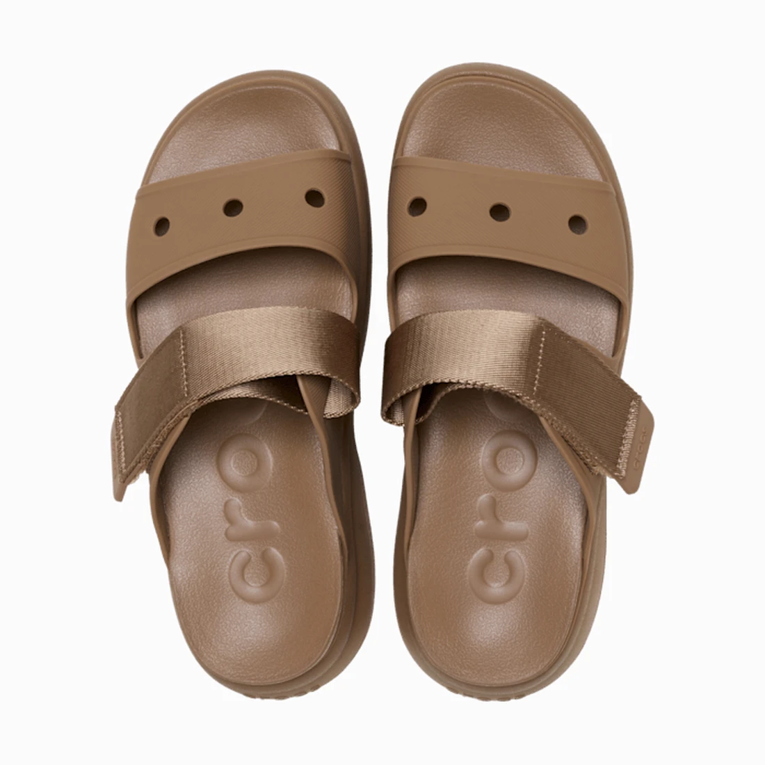 크록스 소호 투 스트랩 샌들 세피아 212861-2EY