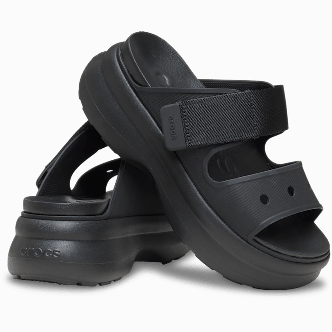 크록스 소호 투 스트랩 샌들 블랙 212861-001