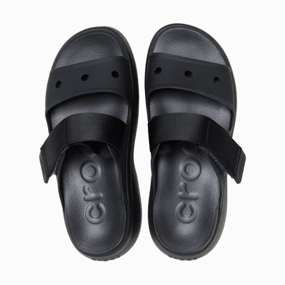 크록스 소호 투 스트랩 샌들 블랙 212861-001