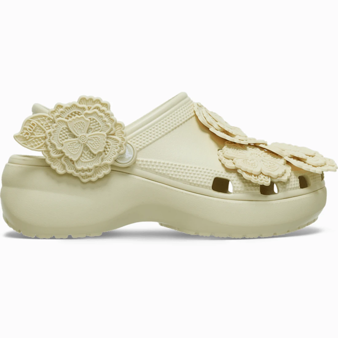 크록스 클래식 플랫폼 레이스 플로럴 클로그 본 212984-2Y2