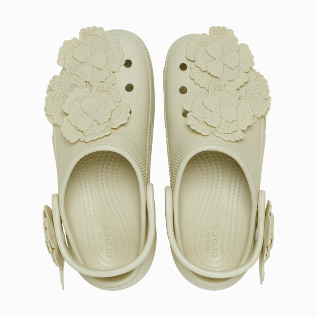 크록스 클래식 플랫폼 레이스 플로럴 클로그 본 212984-2Y2