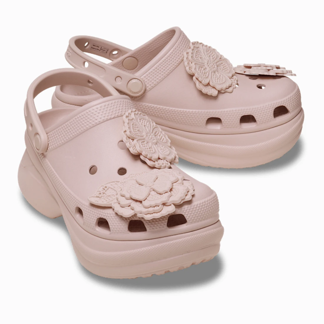 크록스 베이 레이스 플로럴 클로그 쿼츠 213117-6UR