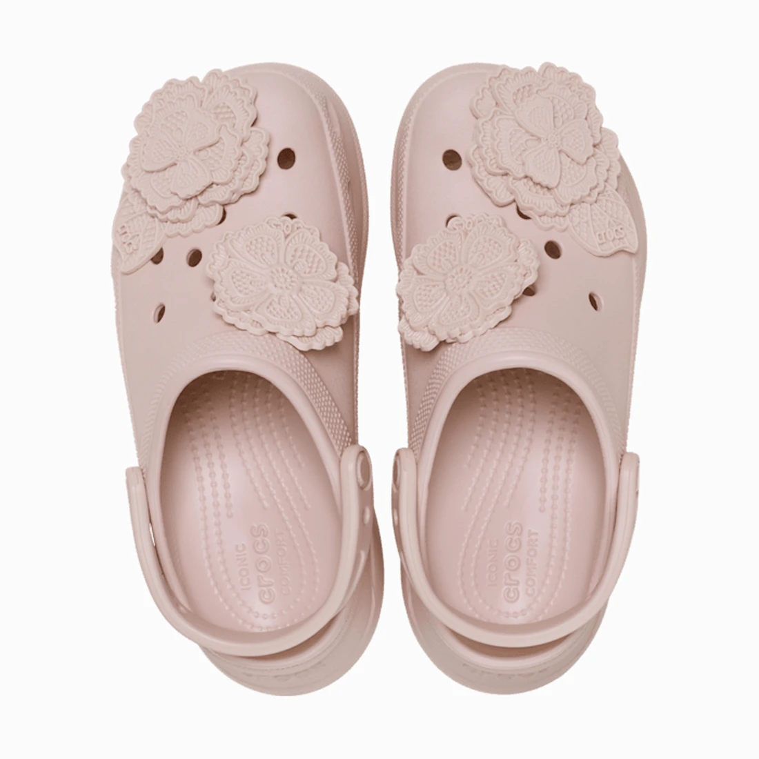 크록스 베이 레이스 플로럴 클로그 쿼츠 213117-6UR