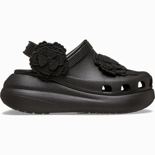 크록스 크러시 레이스 플로럴 클로그 블랙