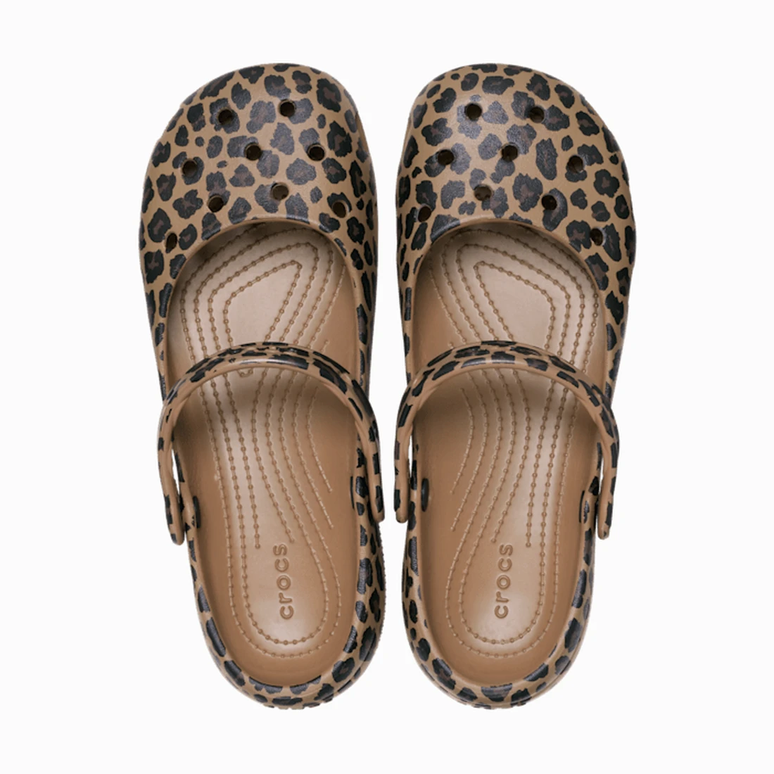 크록스 클래식 애니멀 발레 세피아/레오파드 212478-2LD
