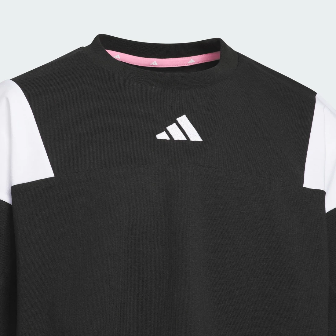 아디다스 걸스 컬러 블록 오버사이즈 핏 쇼트 슬리브 티셔츠 KF9024