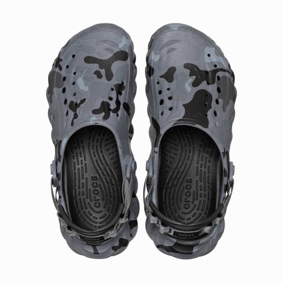 크록스 에코 덕 카모 클로그 차콜 / 블랙 211981-082