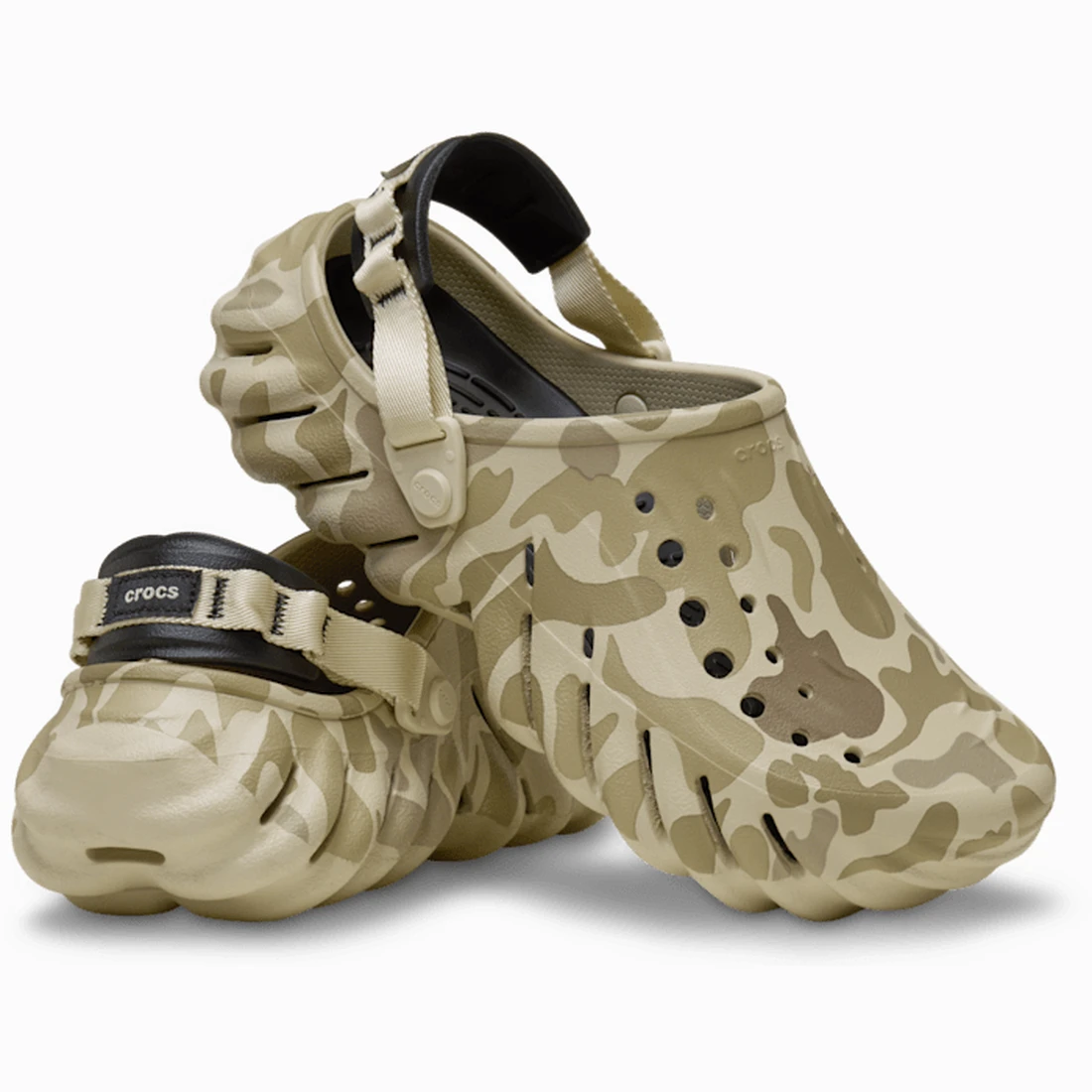 크록스 에코 덕 카모 클로그 본/블랙 211981-2YJ
